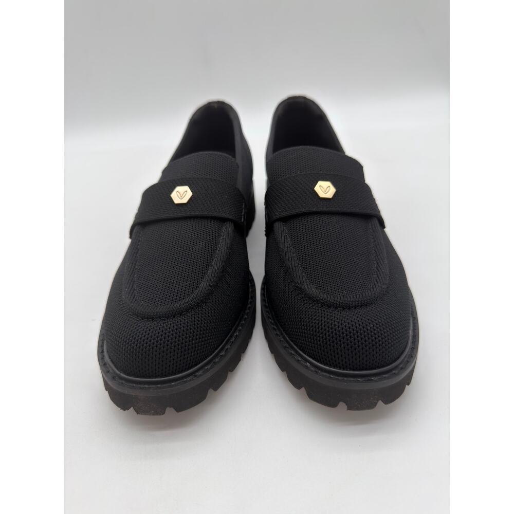 Vivaia Francesca Platform Chunky Heel Penny Minimalist Preppy Black Loafer 9 - Picture 6 of 10